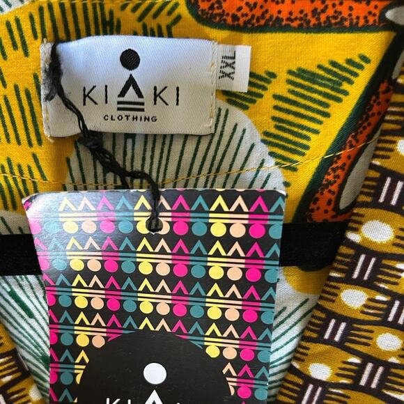 Kiki clothing NWT gorgeous vibrant African Inspired Empire Layered Dress  XXL - Picture 2 of 8